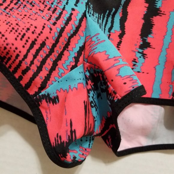 Fabletics shorts Large Carrie II Heat Wave Print Black athletic gym running - Picture 5 of 12